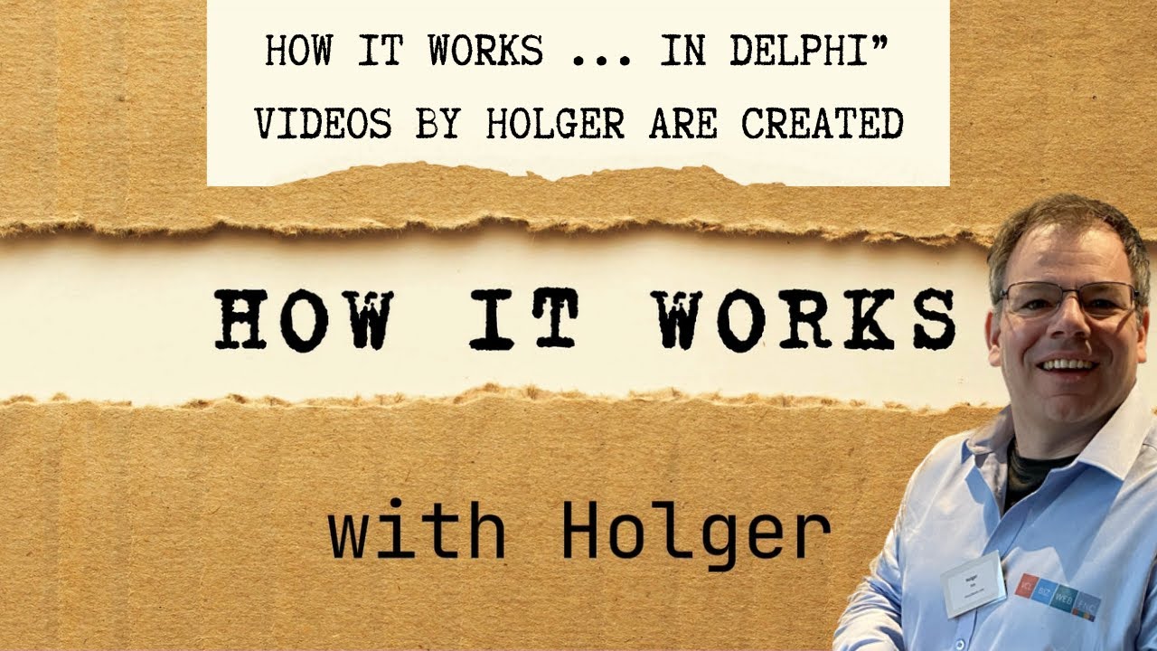 DelphiDevelop's tweet card. “How it works ... in Delphi” videos by Holger are created. [Beginner]
