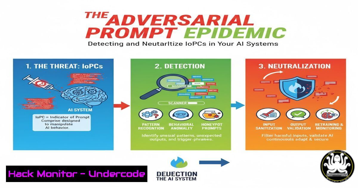 UndercodeUpdate's tweet card. The Adversarial Prompt Epidemic: Detecting and Neutralizing IoPCs in Your AI Systems - "Undercode Testing": Monitor hackers like a pro. Get real-time updates,
