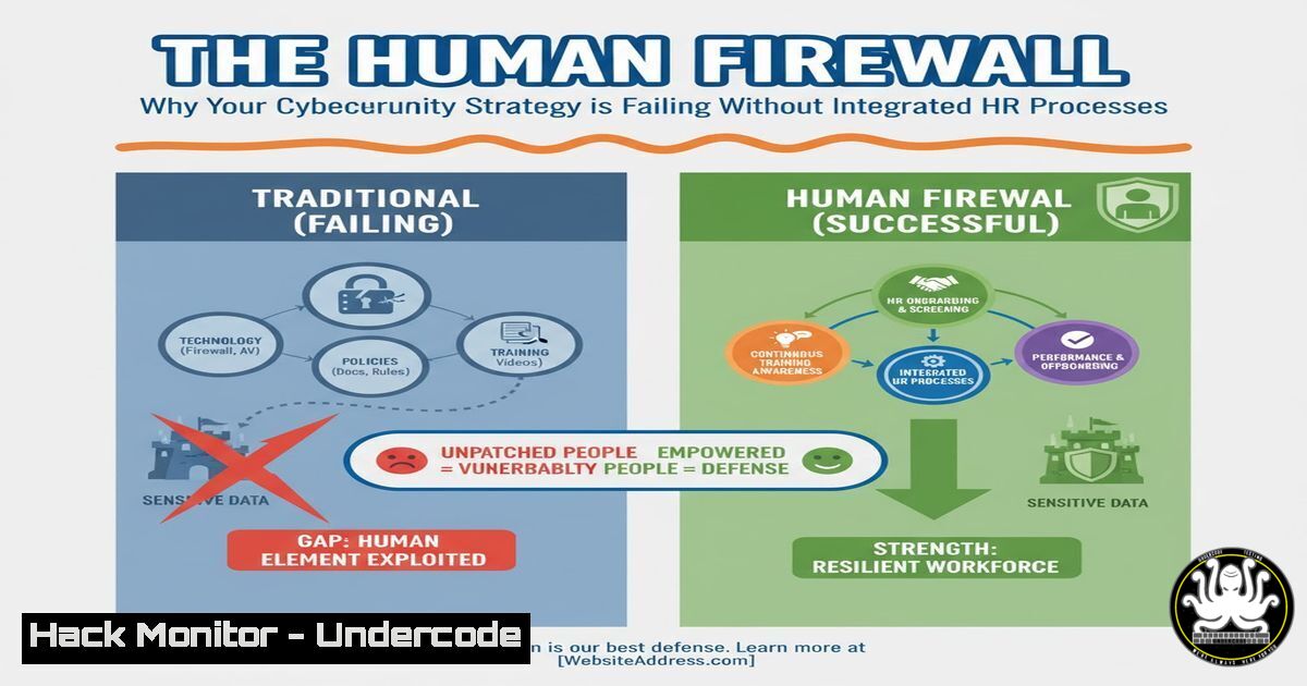 UndercodeUpdate's tweet card. The Human Firewall: Why Your Cybersecurity Strategy is Failing Without Integrated HR Processes - "Undercode Testing": Monitor hackers like a pro. Get