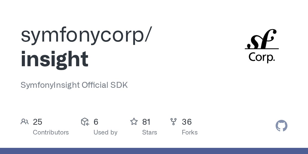 symfonyinsight's tweet card. SymfonyInsight Official SDK. Contribute to symfonycorp/insight development by creating an account on GitHub.