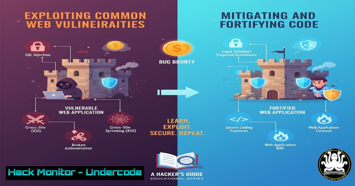 UndercodeUpdate's tweet card. From Bug Bounty to Fortified Code: A Hacker's Guide to Exploiting and Mitigating Common Web Vulnerabilities - "Undercode Testing": Monitor hackers like a pro.