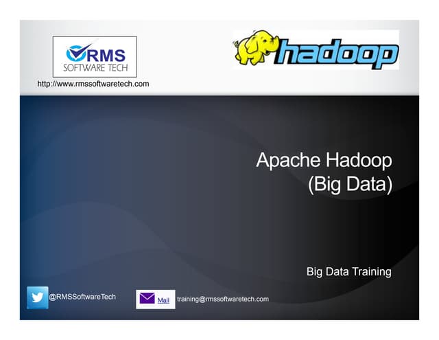 RMSSoftwareTech's tweet card. Big Data Hadoop Training Course