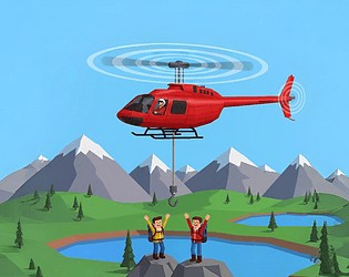 VibeCodingList's tweet card. Rescue stranded hikers and get back to base before your fuel runs out! A fun 3D browser game for desktop and iPhone.