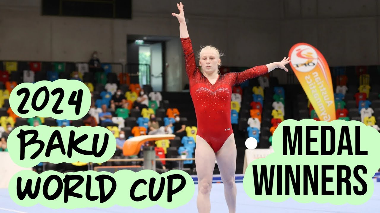 Gymnastly's tweet card. Gymnastics 2024 Baku World Cup Medal Winners