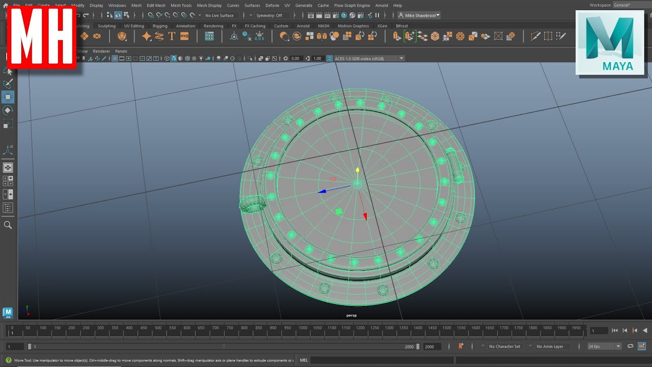 MHTutorials's tweet card. Maya tutorial : Maritime modeling series #2 - Porthole