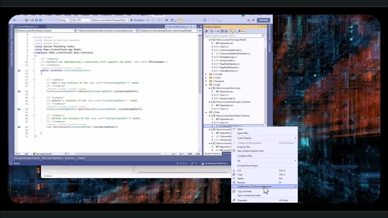 _codefactory_'s tweet card. CodeFactory automation walkthrough using .NET 8 (Part 1)