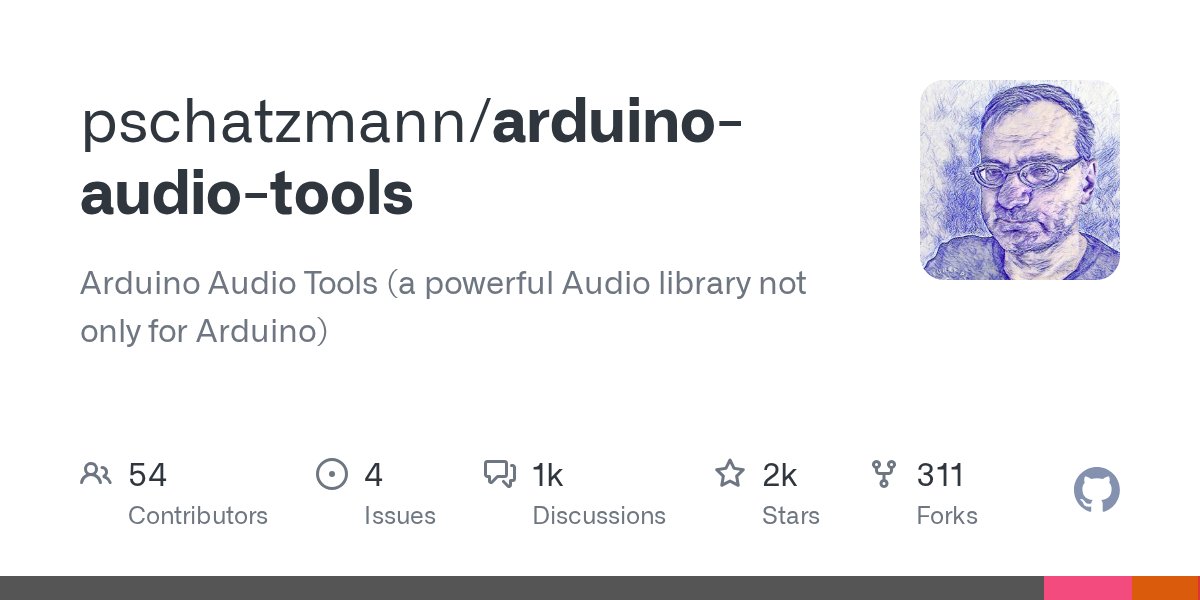 CodeTrendr's tweet card. Arduino Audio Tools (a powerful Audio library not only for Arduino) - pschatzmann/arduino-audio-tools