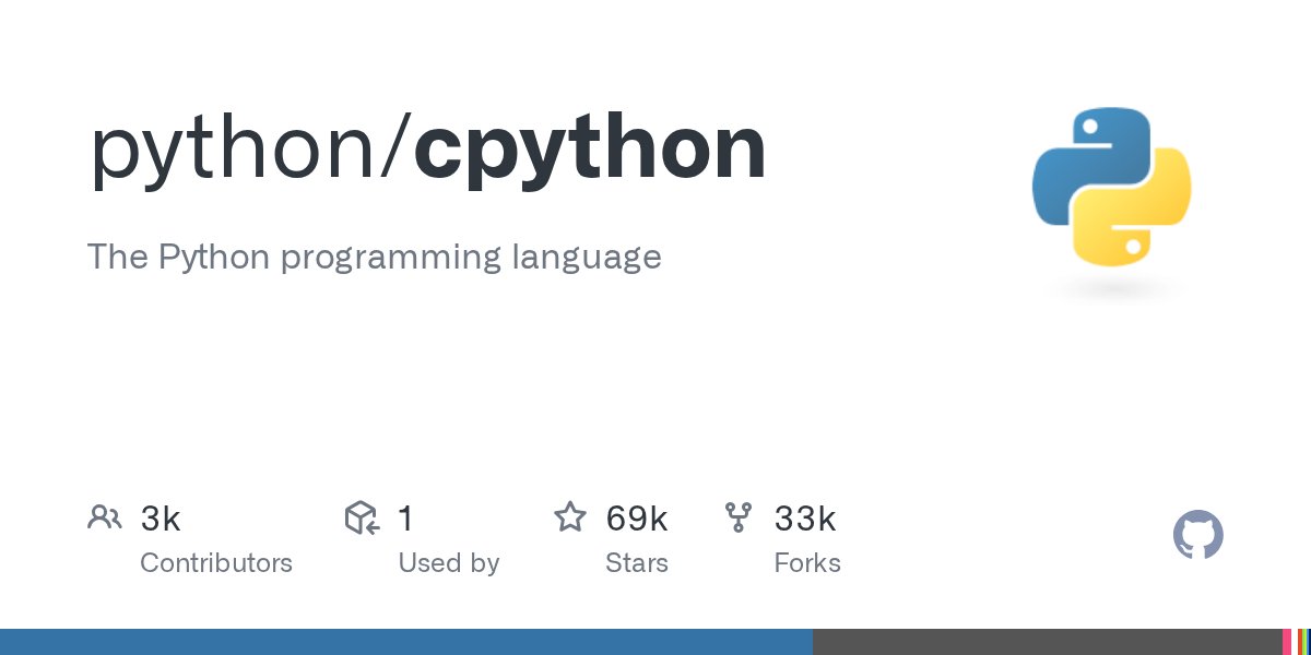 gvanrossum's tweet card. The Python programming language. Contribute to python/cpython development by creating an account on GitHub.