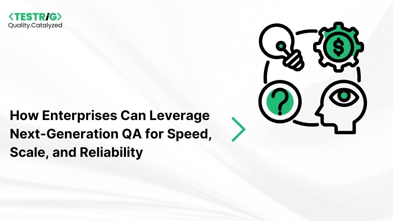 testrig_qa's tweet card. Enterprises today operate in a world where software quality is directly linked to business outcomes. Customer expectations, regulatory compliance, and competitive pressures demand faster releases...