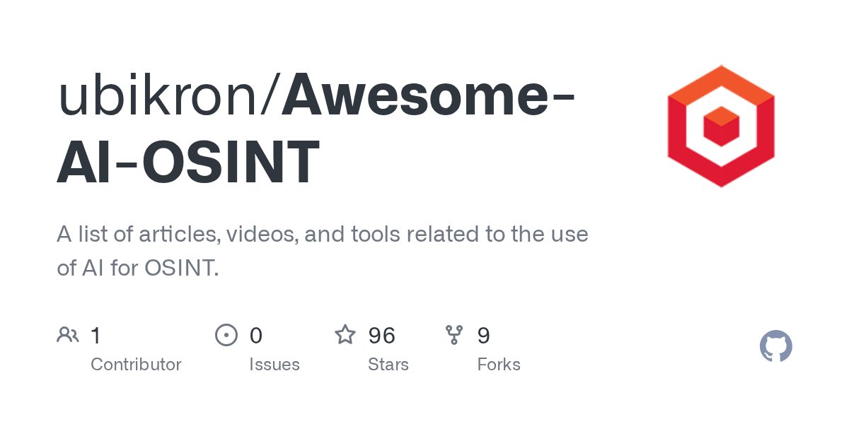 7h3h4ckv157's tweet card. A list of articles, videos, and tools related to the use of AI for OSINT. - ubikron/Awesome-AI-OSINT