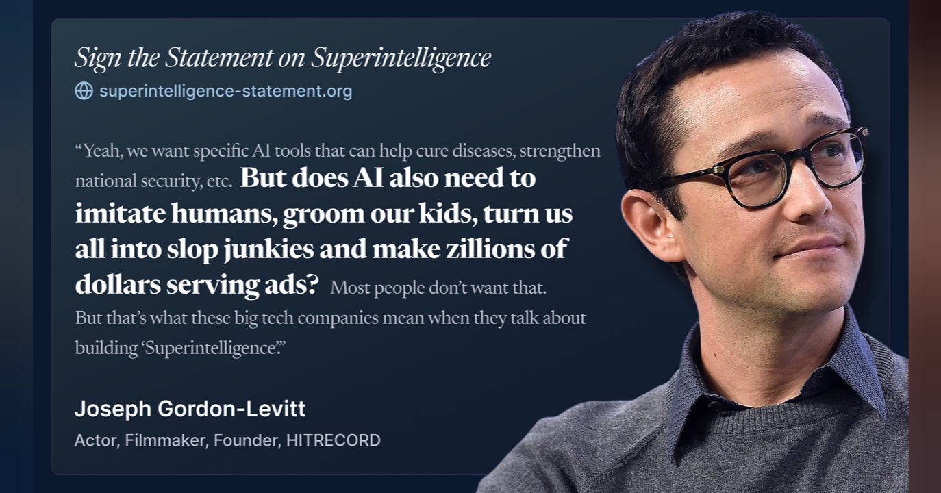 autom8nerd's tweet card. 📝 Join Joseph: sign the Superintelligence Statement