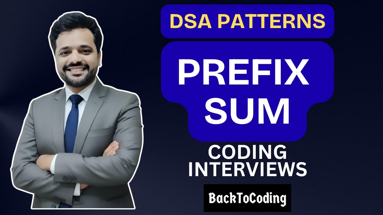 BackToCoding's tweet card. Prefix Sum Algorithm REVEALED | DSA Patterns for Coding Interviews |...