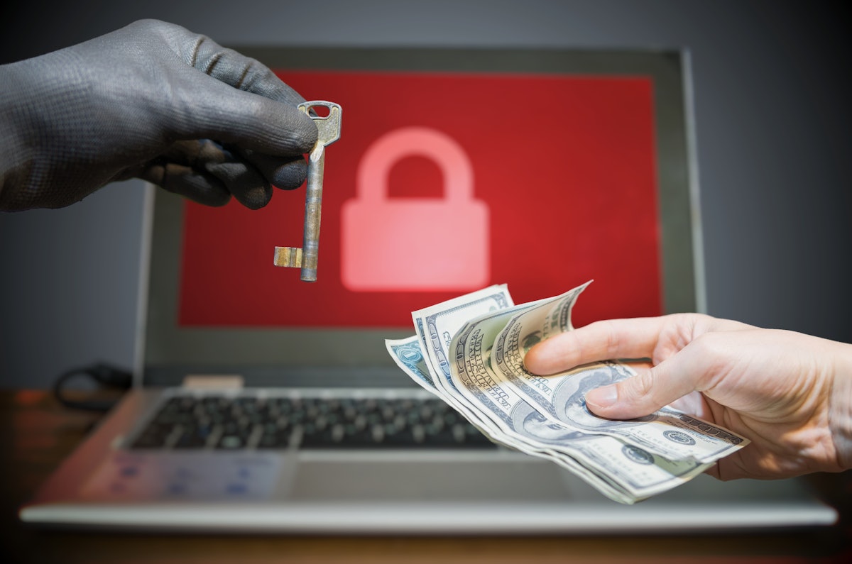 ChuckDBrooks's tweet card. Report shows more than 20 percent of all ransomware attacks targeted a manufacturer.