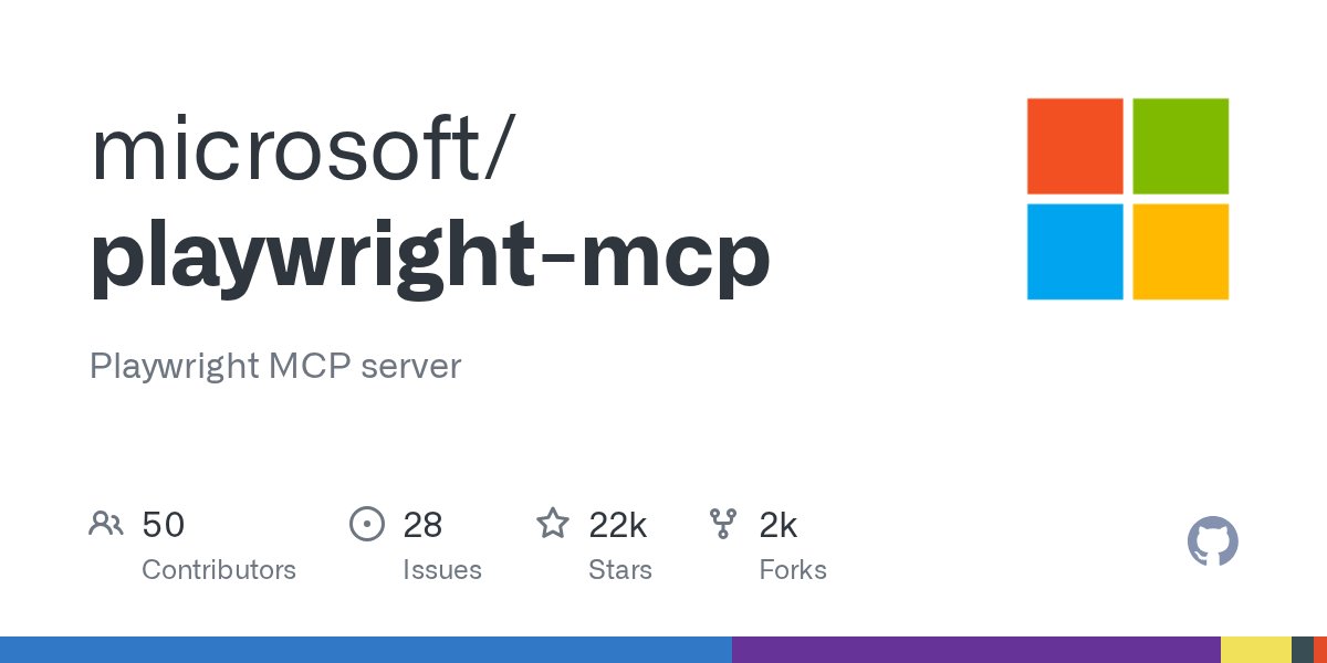clxymox's tweet card. Playwright MCP server. Contribute to microsoft/playwright-mcp development by creating an account on GitHub.