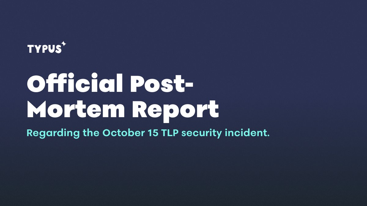 TypusFinance's tweet card. Last Edit Time: October 16, 2025 13:01 UTC