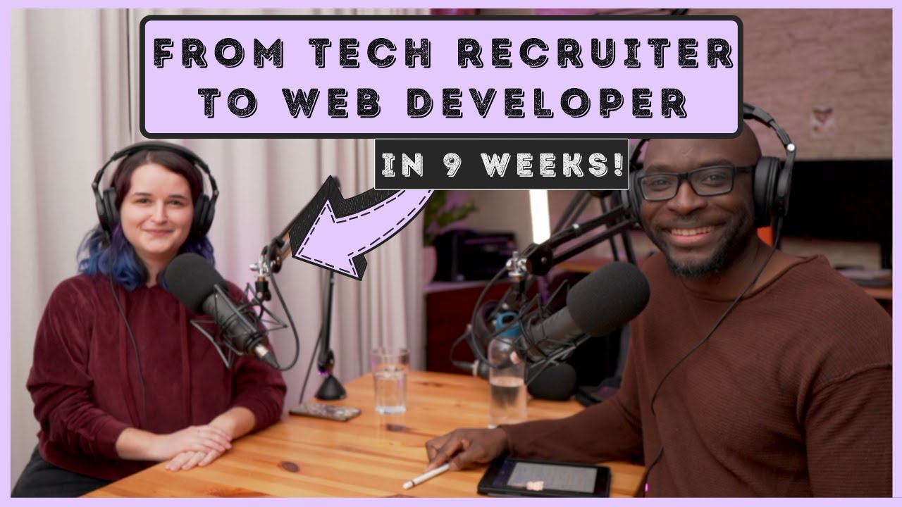 _codestories's tweet card. From Tech Recruiter to Web Developer in 9 weeks | Podcast #20
