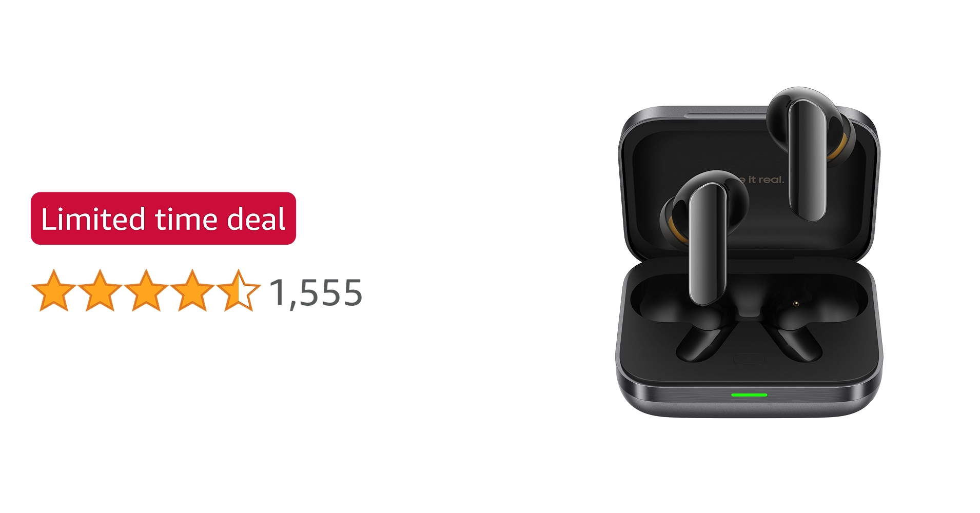 TechDealFinder0's tweet card. Experience premium audio like never before with realme Buds Air 7 Bluetooth TWS. Certified Hi-Res LHDC 5.0, featuring 52dB Smart Active Noise Cancellation and a 12.4mm Deep Bass Driver, it delivers...