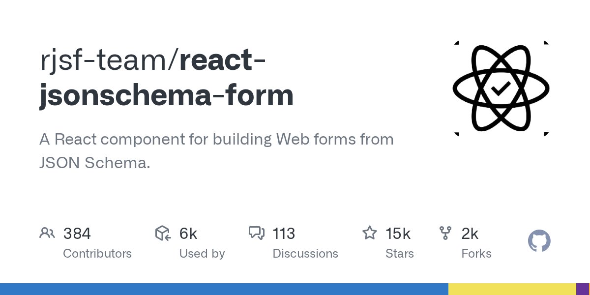 optimistic_dev's tweet card. A React component for building Web forms from JSON Schema. - rjsf-team/react-jsonschema-form