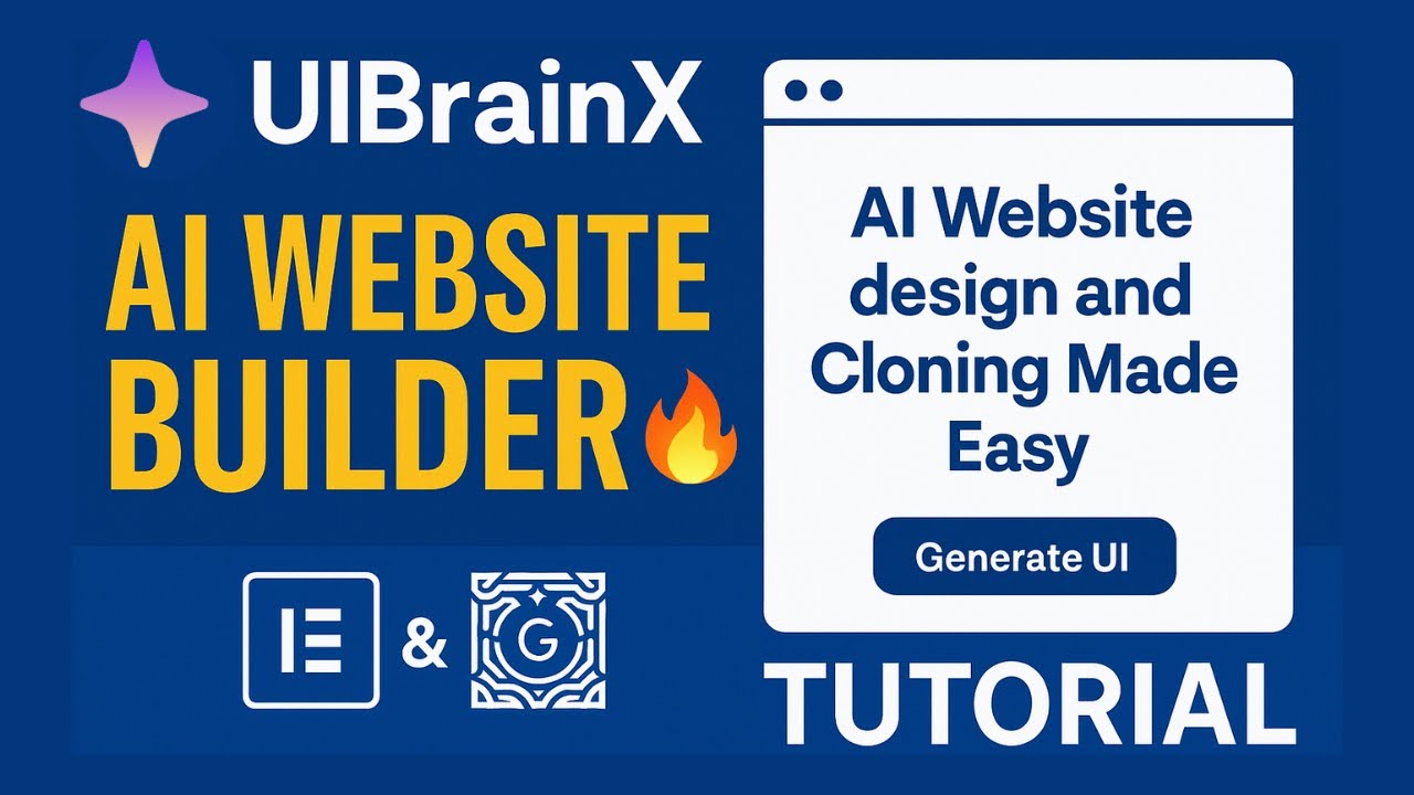 the_coding_bus's tweet card. UIBrainX: Build Stunning Websites in 1 Click Using AI!