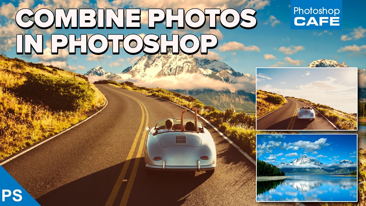PhotoshopHaven's tweet card. how to COMBINE PHOTOS in PHOTOSHOP