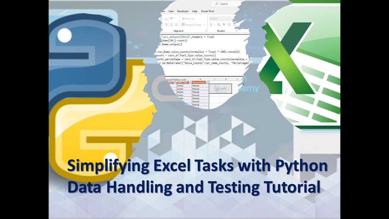 vitoshacademy's tweet card. Simplifying Excel Tasks with Python: Data Handling and Testing...