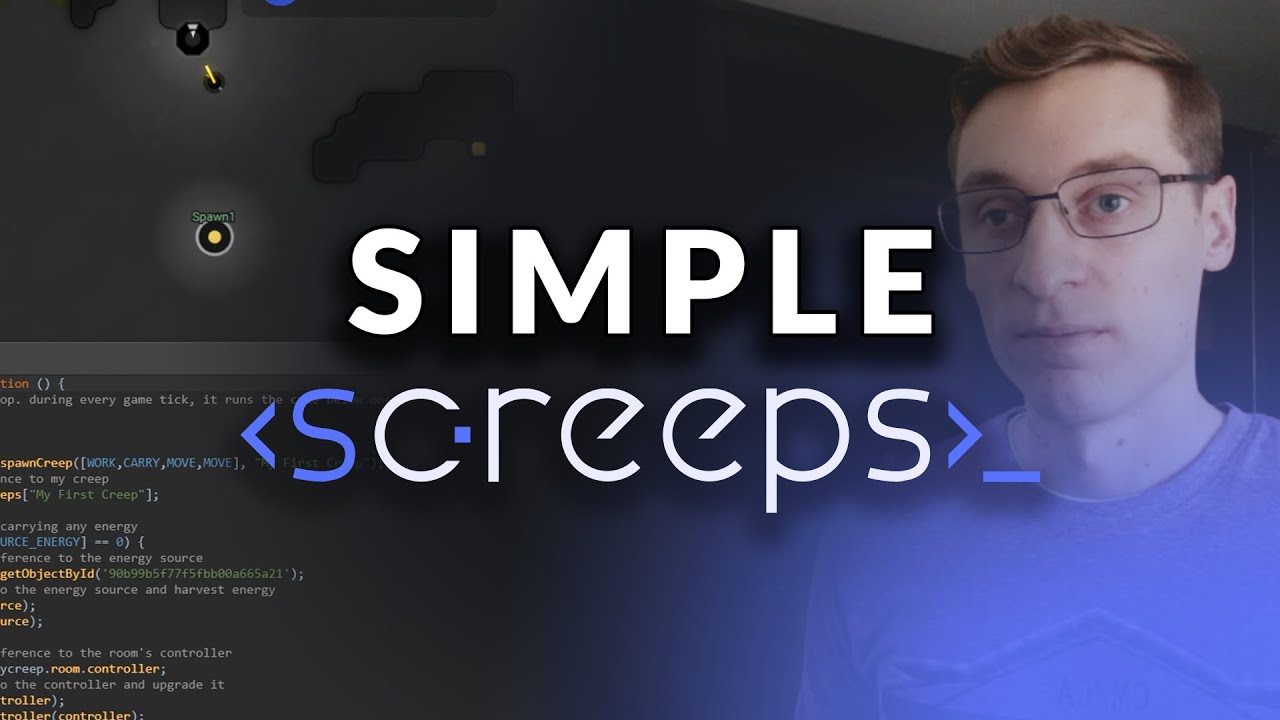 BenLearnCode's tweet card. The SIMPLEST Screeps Code Possible