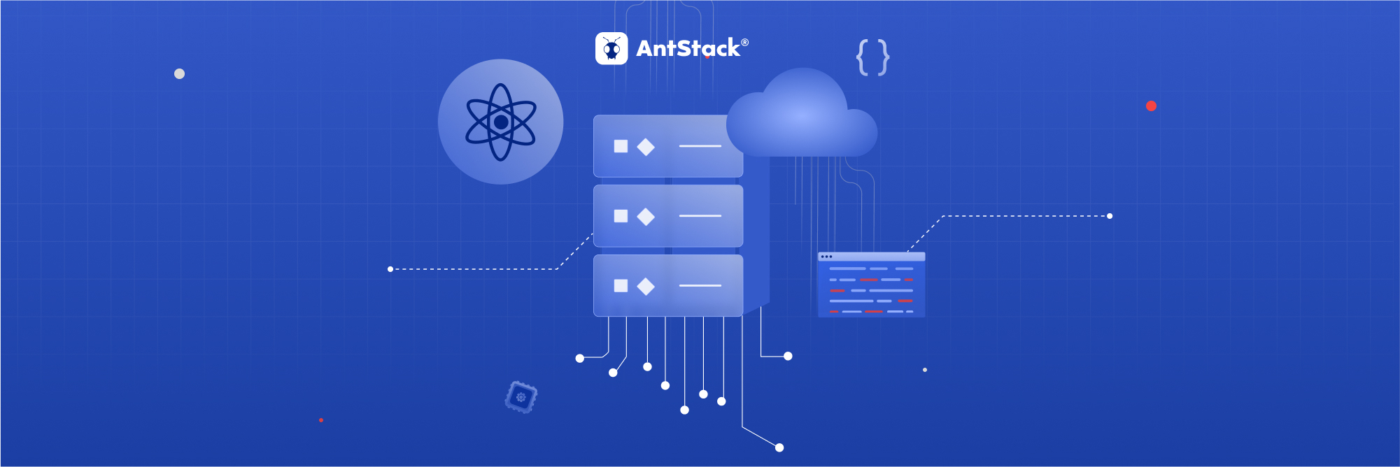 AntStack's tweet card. Explore how React 19's server-side features, like Server Components, transform web development. Learn their integration with Next.js and their impact on scalability and efficiency