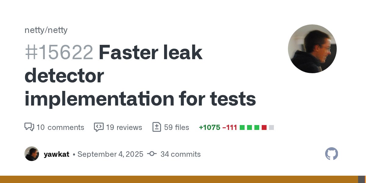 normanmaurer's tweet card. Motivation: For some tests such as Bzip2IntegrationTest.testHugeDecompress, normal leak detection is too slow. Similarly, for fuzzing, I have to use paranoid leak detection to detect bugs in a repr...