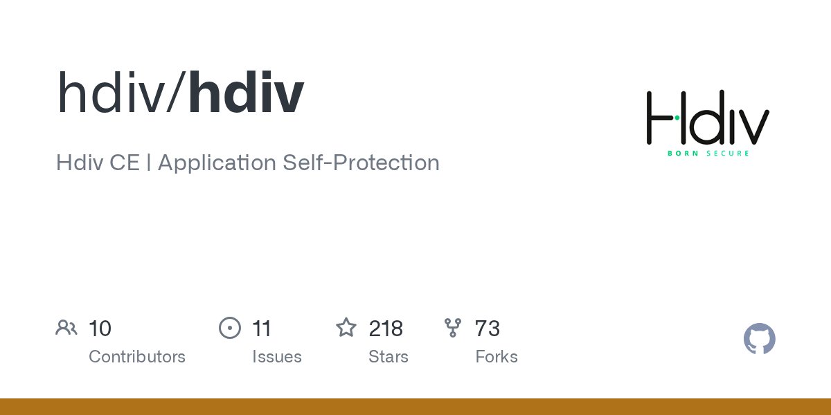 oss_java's tweet card. Hdiv CE | Application Self-Protection. Contribute to hdiv/hdiv development by creating an account on GitHub.