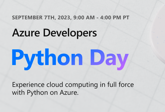 EsensConsulting's tweet card. AzureDevelopers - Python Day is a free, full-day livestream on September 7th discussing cloud computing in full force with Python on Azure.