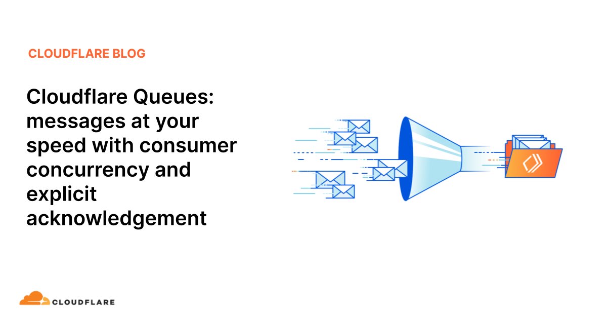 techstackblog's tweet card. Queues is faster than ever before! Now queues will automatically scale up your consumers, clearing out backlogs in a flash. Explicit Acknowledgement allows developers to acknowledge or retry indivi...