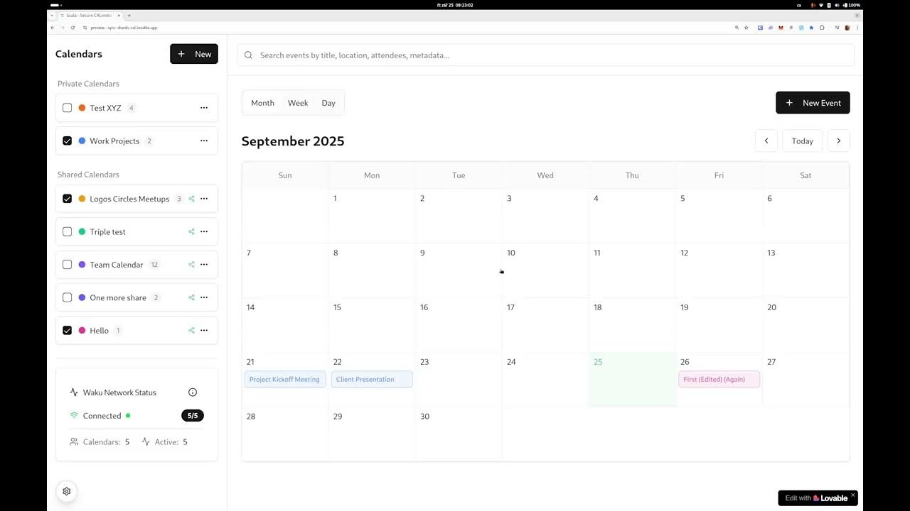 vpavlin's tweet card. SCALA - Secure CALendar App