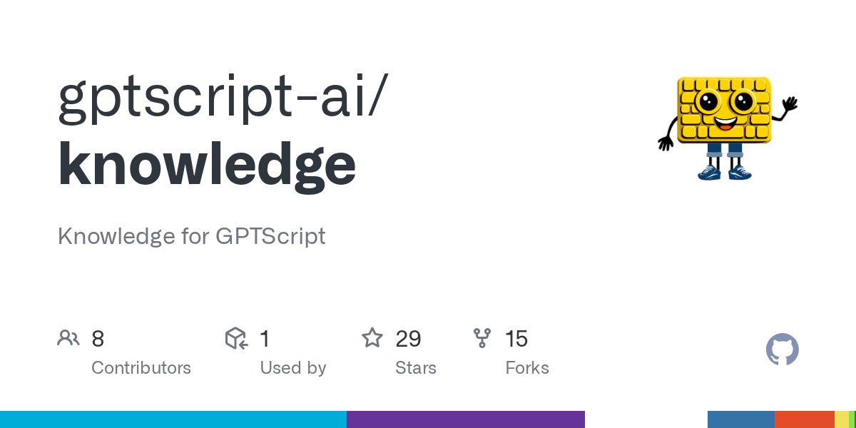 IWillTry42's tweet card. Knowledge for GPTScript. Contribute to gptscript-ai/knowledge development by creating an account on GitHub.