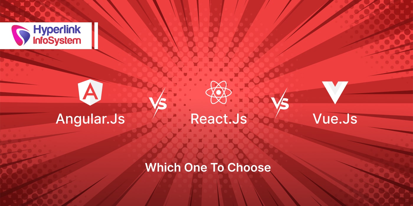 hyperlinkinfo's tweet card. Front-end developers often get confused when it comes to selecting one front-end framework. Here is a detailed comparison between Angular, React, and Vue.
