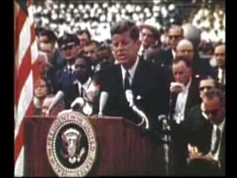 LRonLacy's tweet card. JFK - We choose to go to the Moon, full length