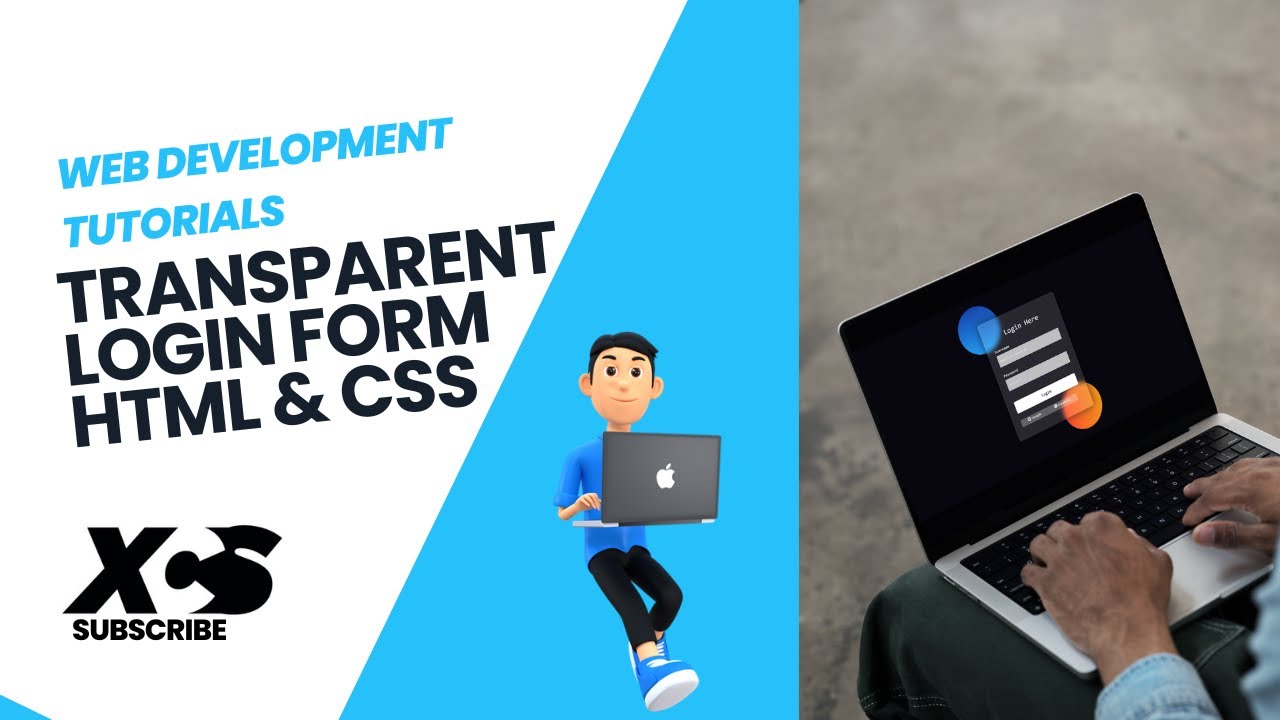 xcodestackr's tweet card. Transparent Login Form using HTML and CSS | Web Development #Tutori...