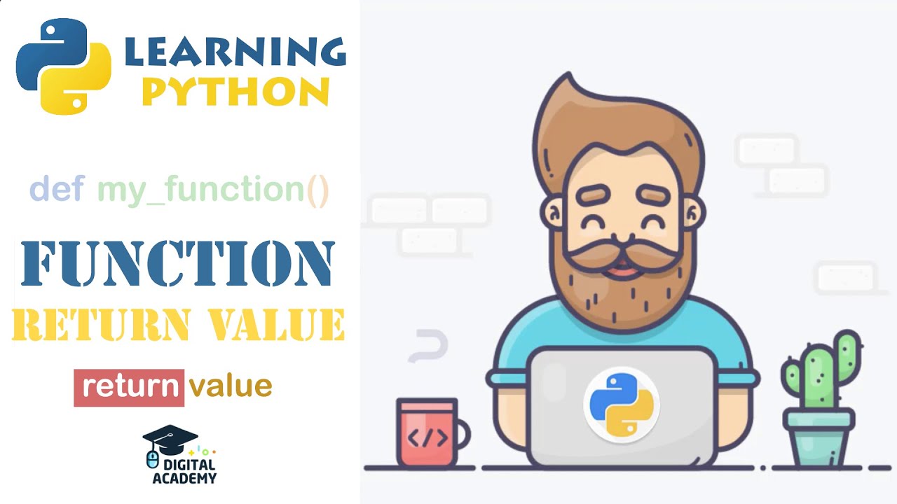 DigitalAcademyy's tweet card. How to Return Value from a Function in Python? - Python Tutorial for...