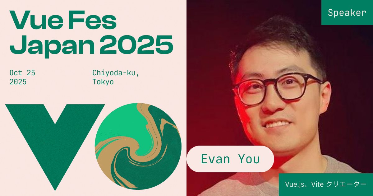 vuefes's tweet card. Evan You