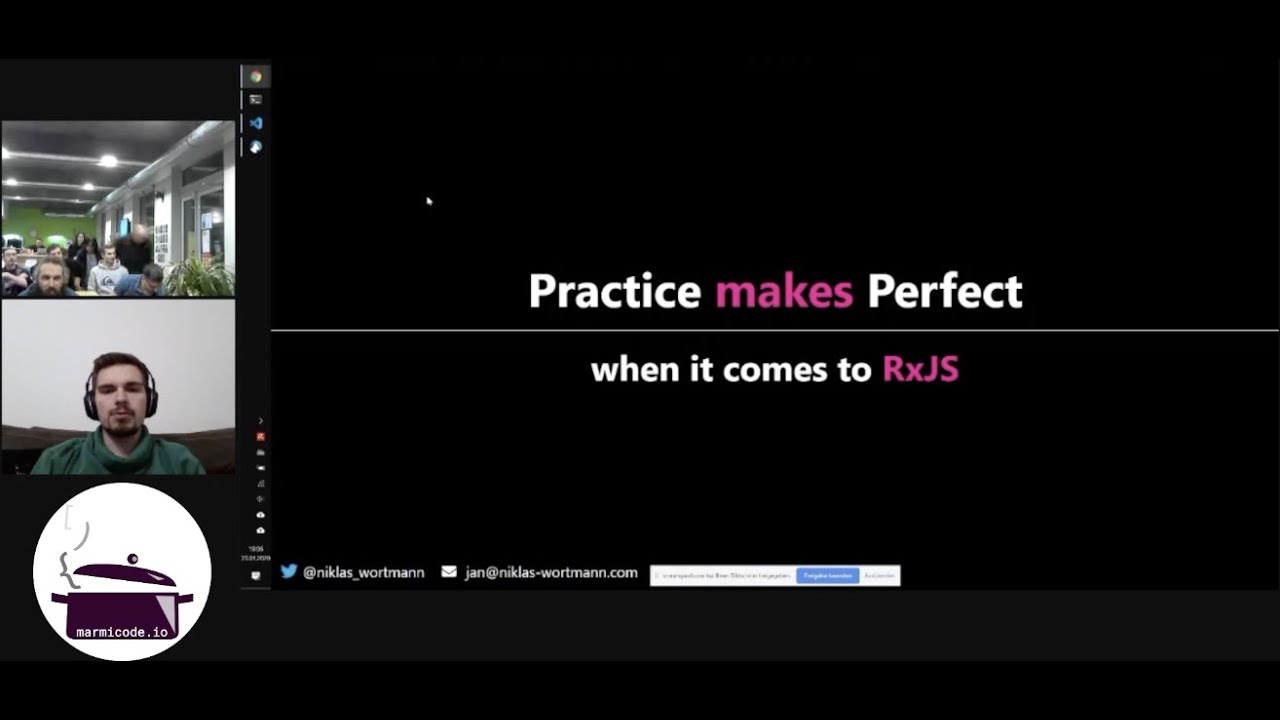 angular_lyon's tweet card. 🇬🇧 Practice makes Perfect when it comes to RxJS | Jan-Niklas...