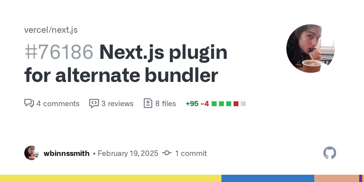javascripter's tweet card. This adds a new package allowing users to opt-into using Rspack in place of webpack in Next.js. While there is some logic to handle rspack in core, the actual third-party dependencies are not inclu...