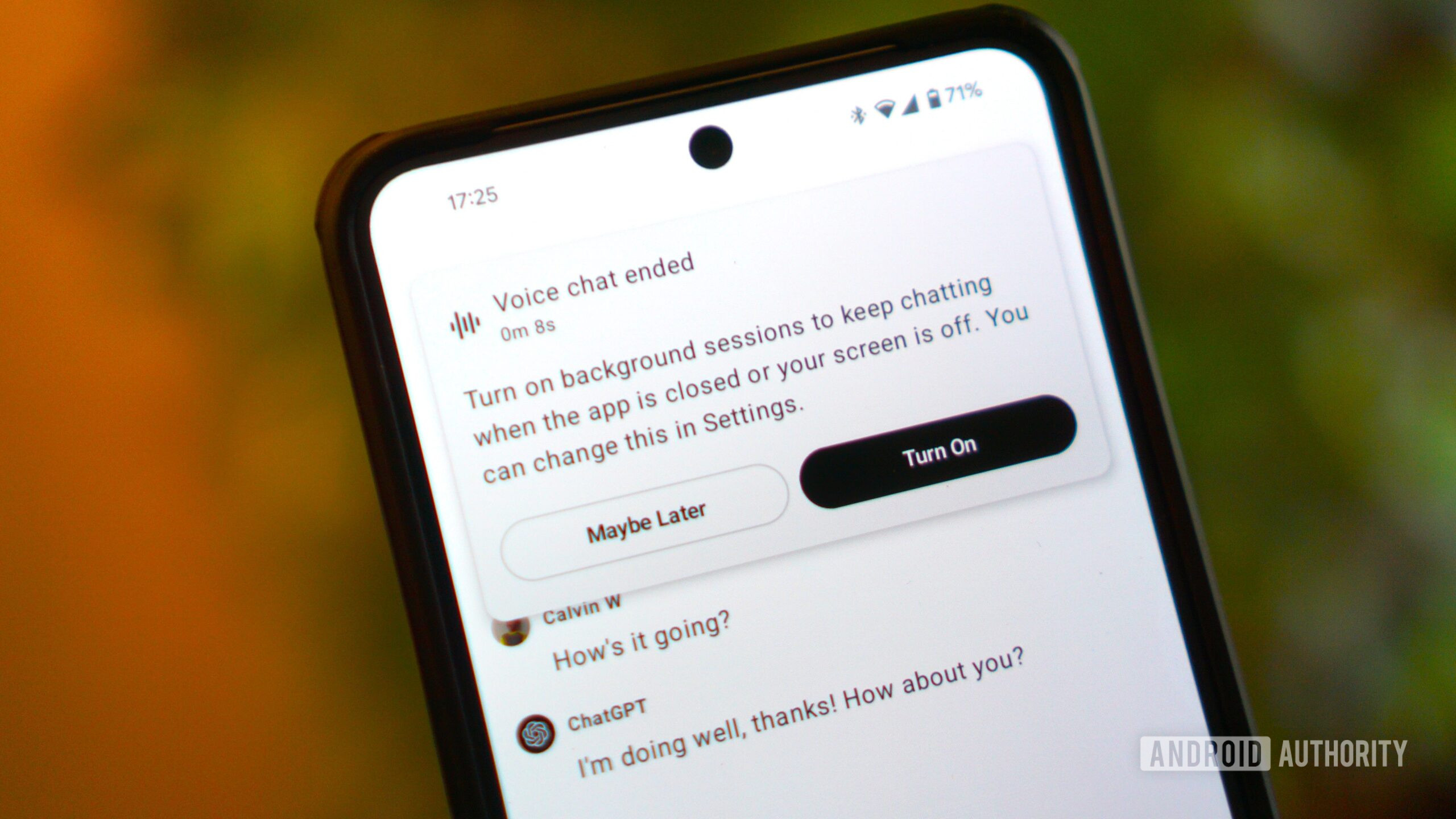 AndroidAuth's tweet card. ChatGPT could soon integrate voice mode to chat conversations, allowing users to follow along with rich content. Here's the upcoming change!