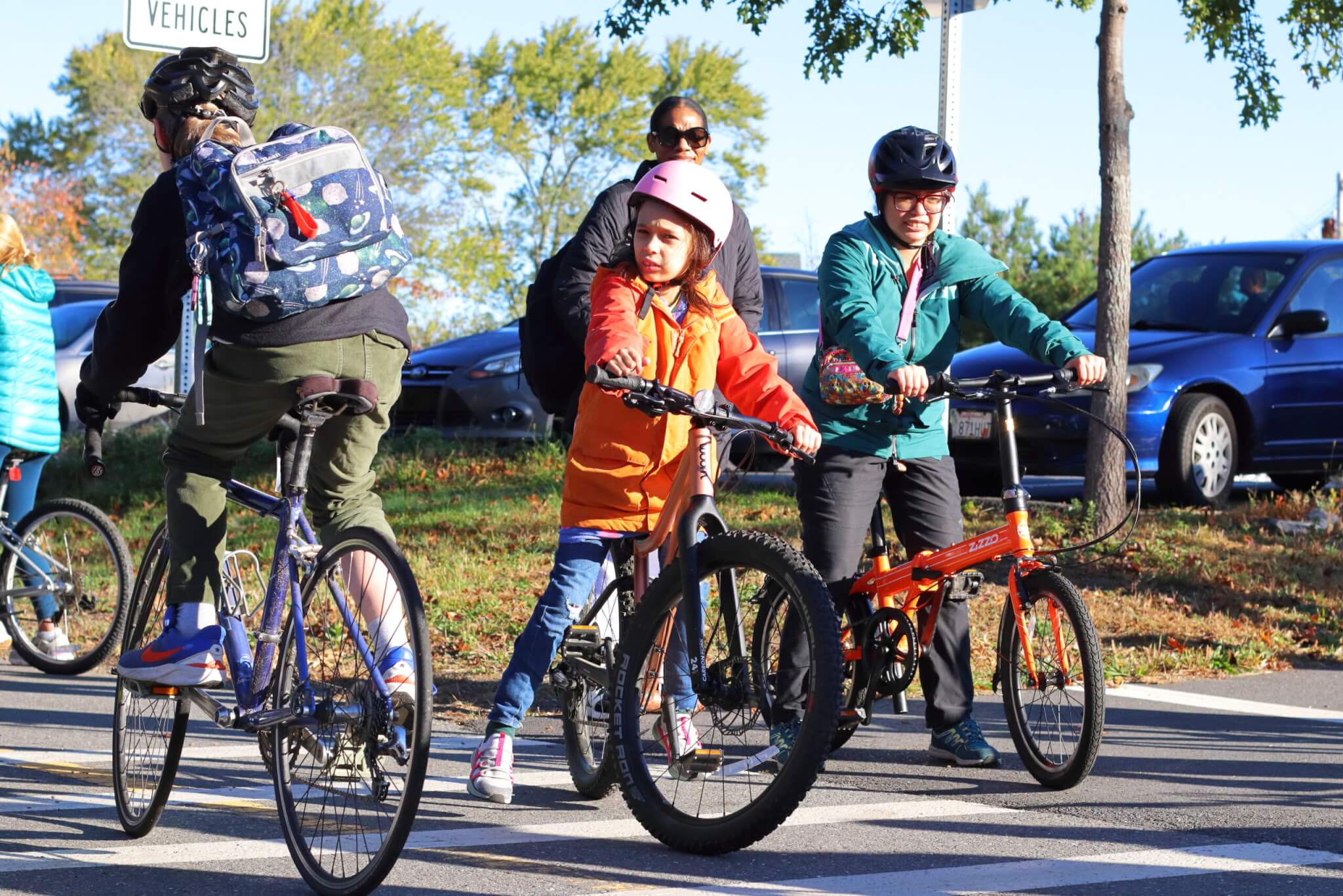 MASCSchoolComm's tweet card. As the sun rose over Gerow Park on October 10, a crowd of kids geared up for Bike to School day.