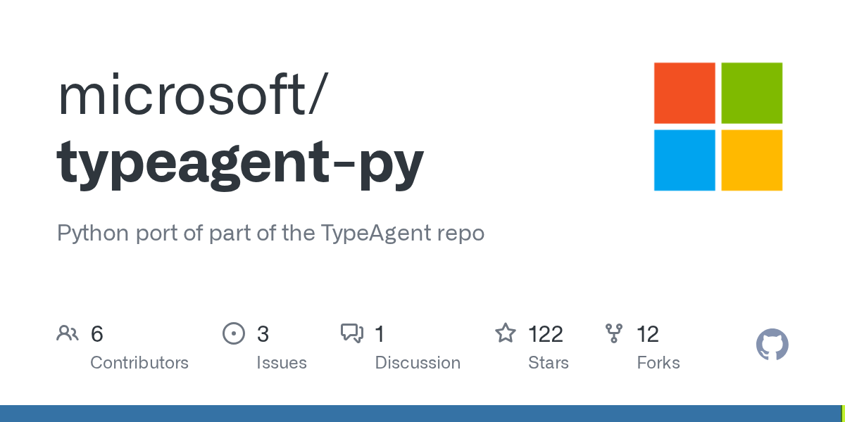 permutans's tweet card. Python port of part of the TypeAgent repo. Contribute to microsoft/typeagent-py development by creating an account on GitHub.