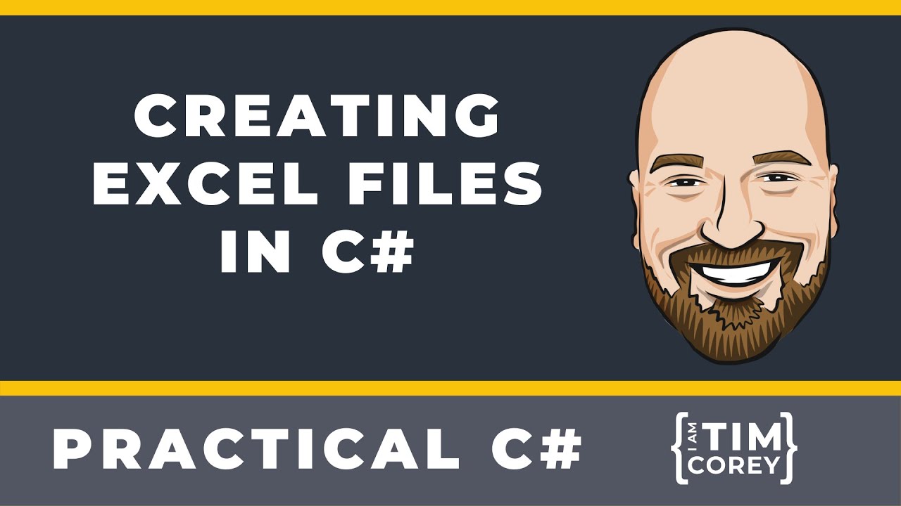IAmTimCorey's tweet card. Creating Excel Files in C#