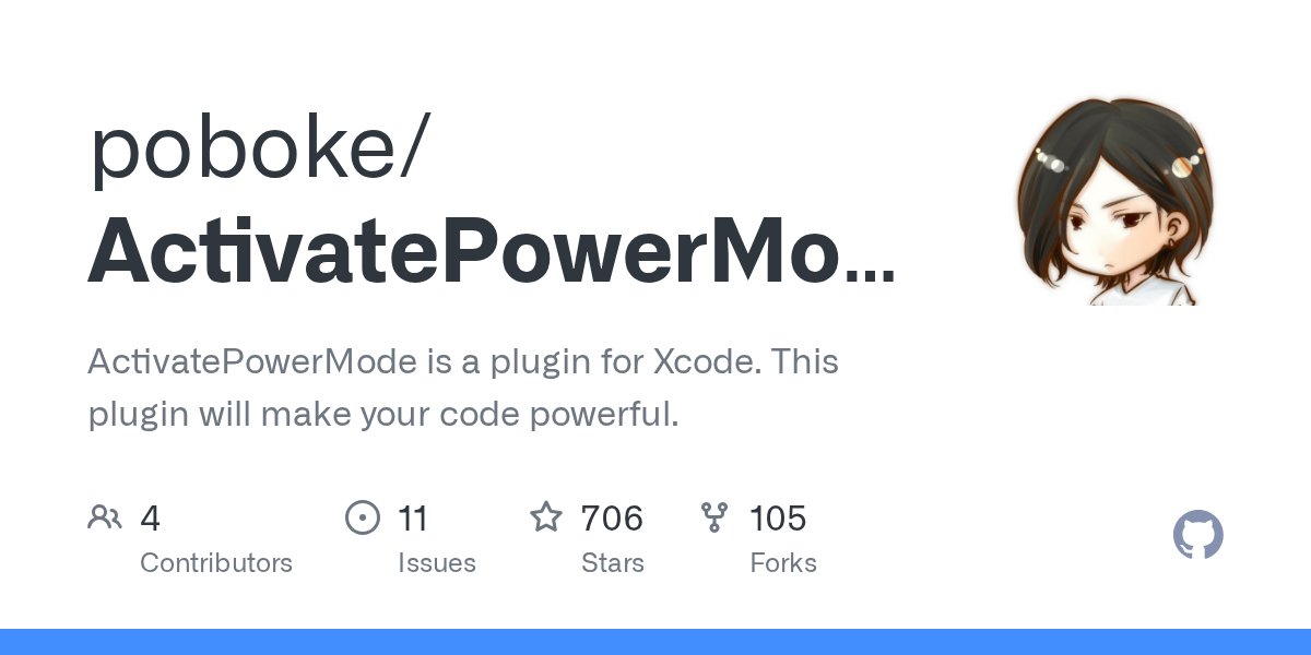 optimistic_dev's tweet card. ActivatePowerMode is a plugin for Xcode. This plugin will make your code powerful. - poboke/ActivatePowerMode