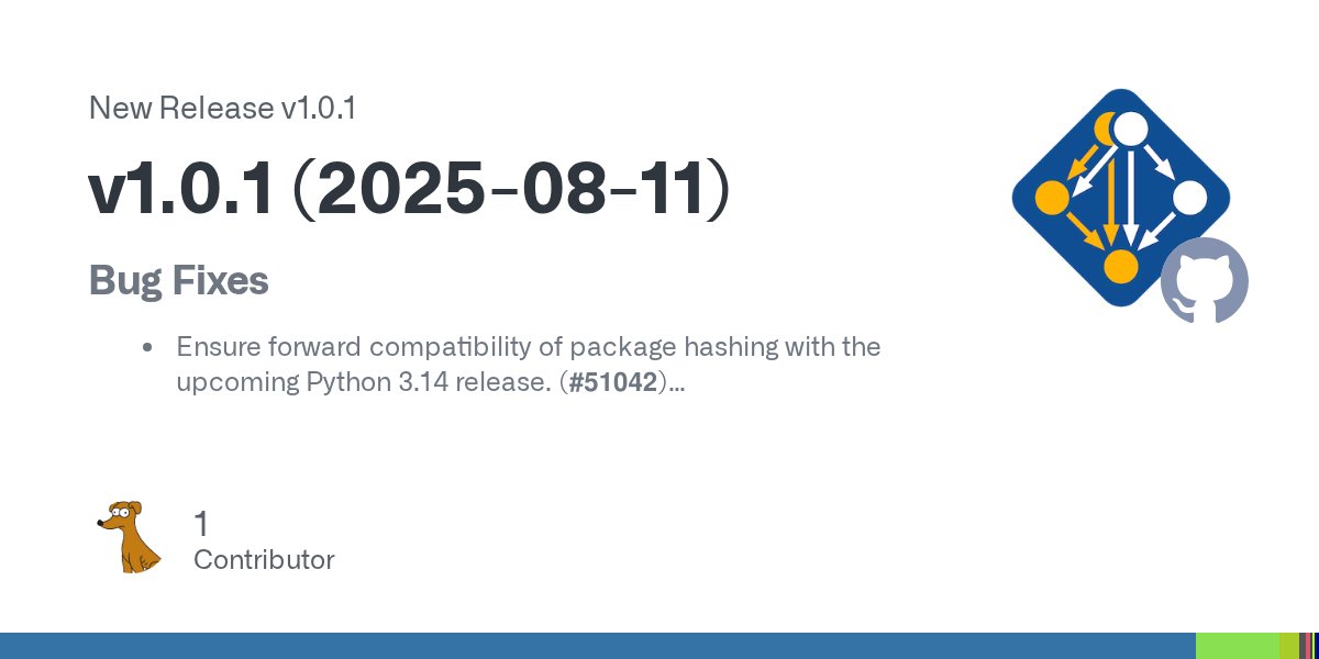 spackpm's tweet card. Bug Fixes Ensure forward compatibility of package hashing with the upcoming Python 3.14 release. (#51042) The spack diff command now shows differences in runtime dependencies (e.g., gcc-runtime, g...