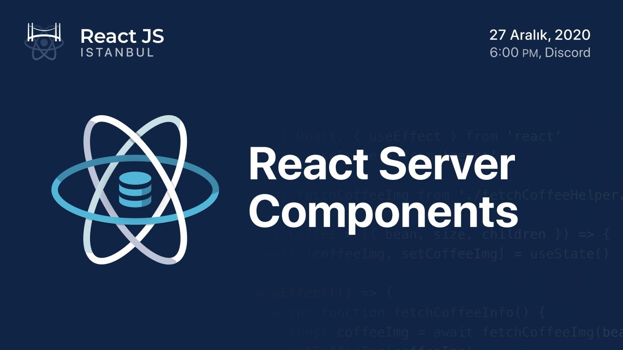 ReactjsIstanbul's tweet card. React Server Components