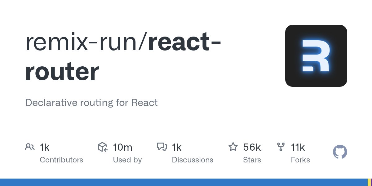 BrooksLybrand's tweet card. Declarative routing for React. Contribute to remix-run/react-router development by creating an account on GitHub.