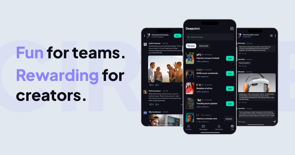 codemonga's tweet card. Build and grow your team, audience or community without the clutter of social media or the rigidity of workplace tools.