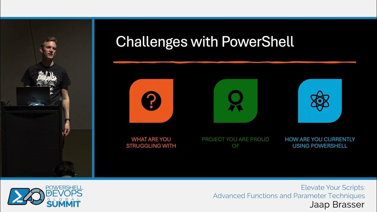 PSHSummit's tweet card. Elevate Your Scripts: Advanced Functions and Parameter Techniques by...